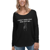 God Got Me!! Ladies' Long Sleeve Tee